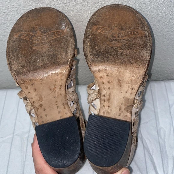 Freebird Bela Heeled Womens Size 8‎ Beige Rustic Ankle Zipper Braided - Picture 8 of 11